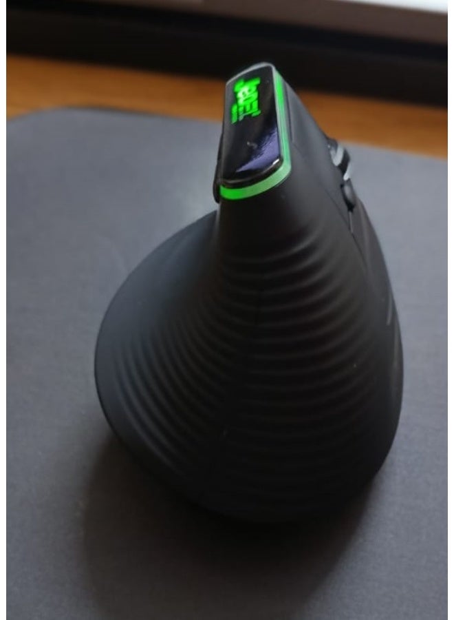 جي ديل ماوس لاسلكي W925P RGB عمودي ثنائي الوضع بلوتوث / 2.4 جيجا هرتز - بطارية قابلة للشحن مع زر تشغيل/إيقاف - دقة قابلة للتعديل حتى 4800 نقطة في البوصة - إضاءة RGB - متوافق مع ماك وويندوز | أسود - Image 4